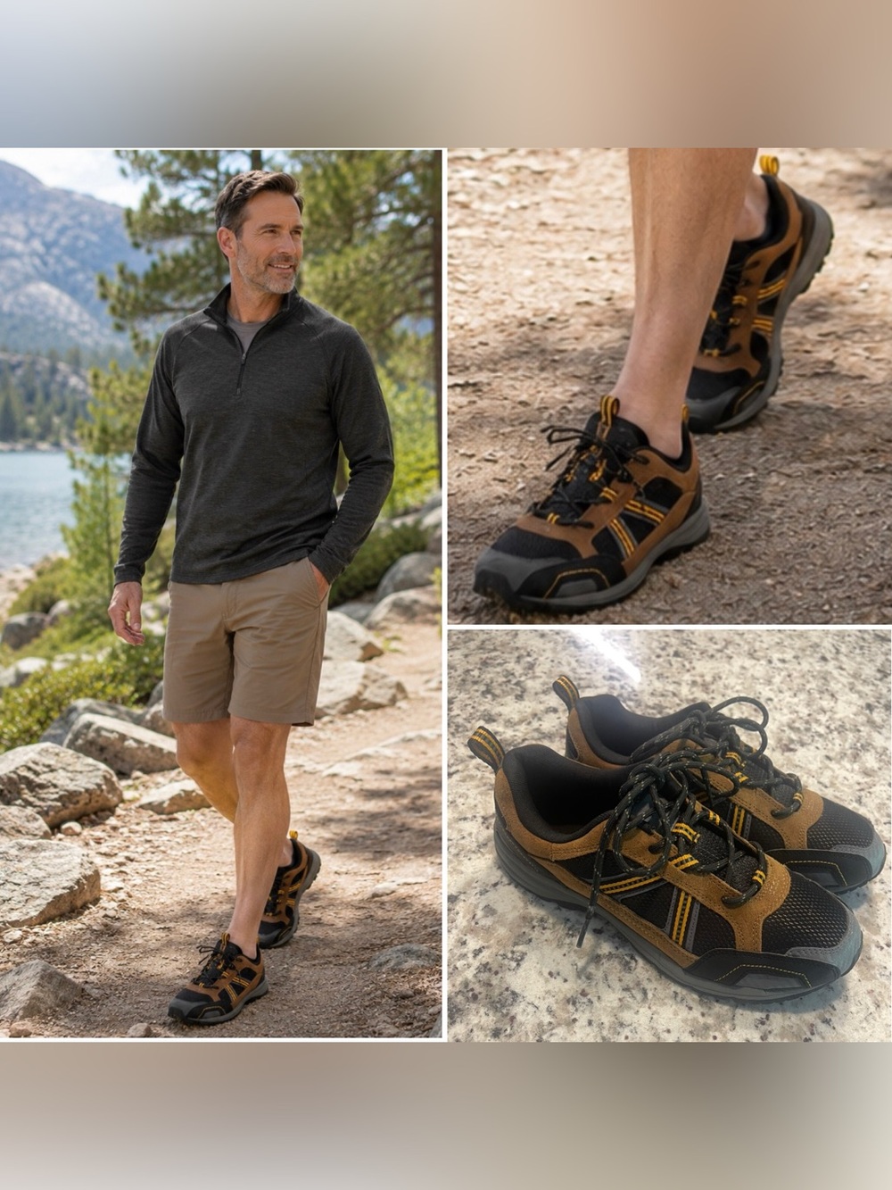 Lands’ End NatureTex 70 Men’s Trail Hiking Walking Shoes 8.5D